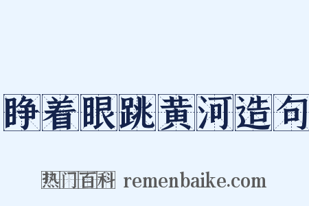睁着眼跳黄河造句是什么意思的图片